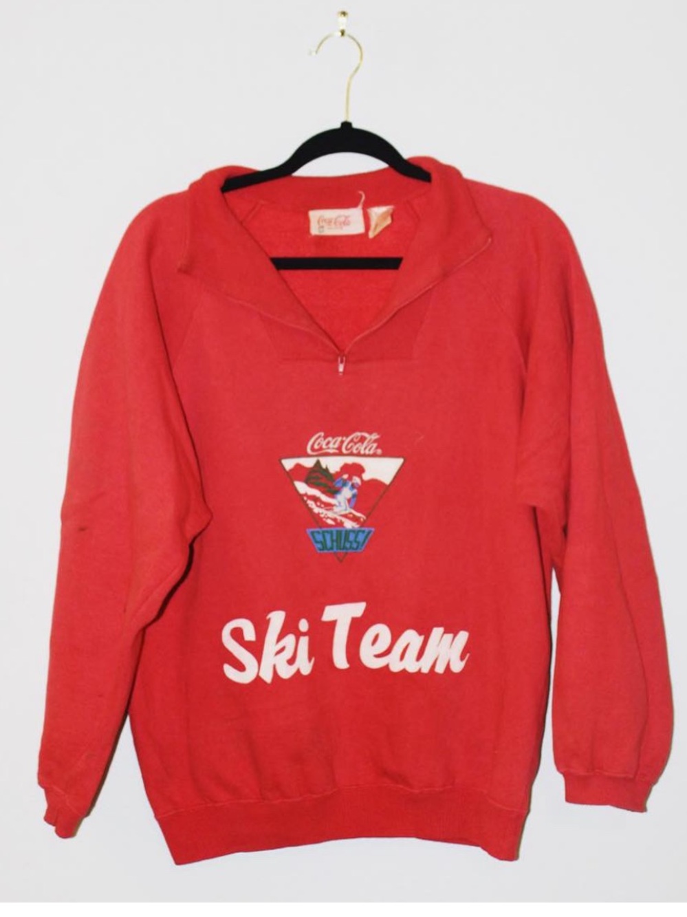 Vintage Coca Cola Red 'Ski Team' Pullover Sweater